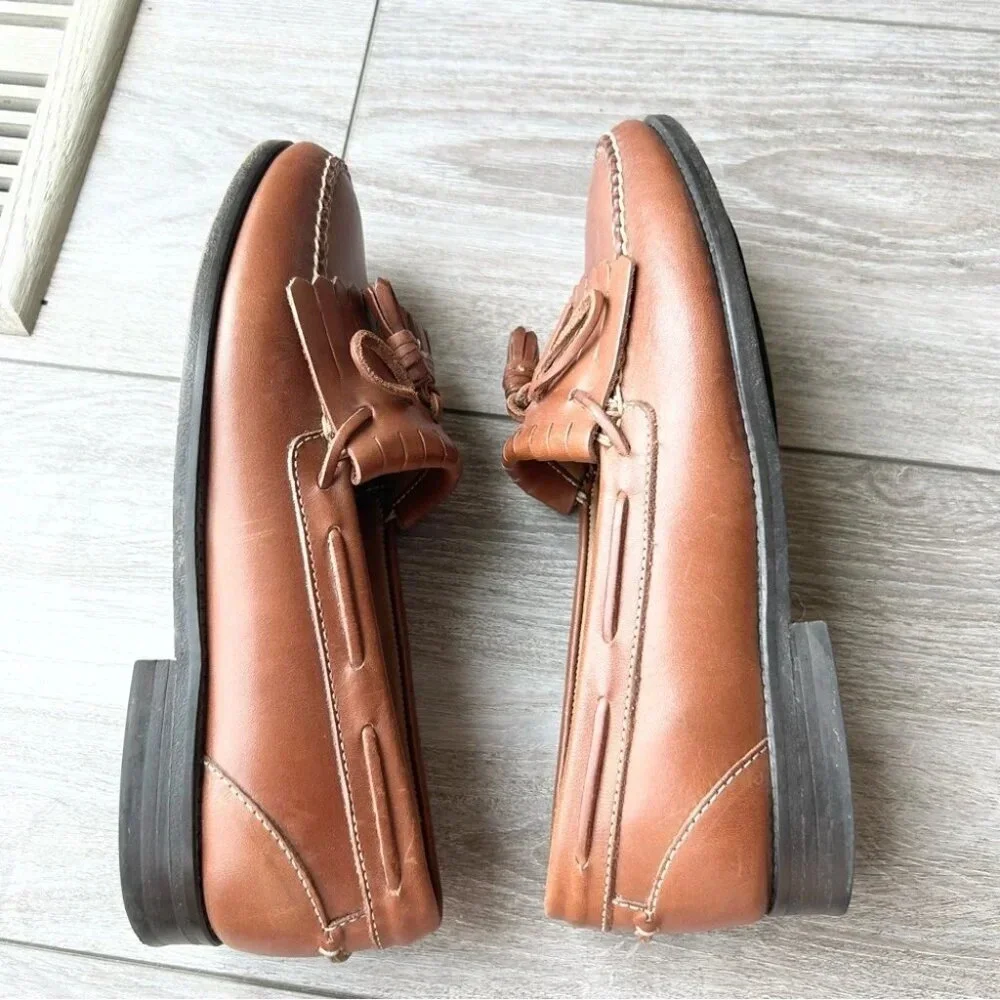 Johnston & Murphy Tassel Brown Leather Loafer